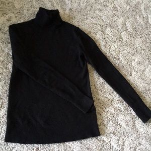 Black turtleneck wool sweater